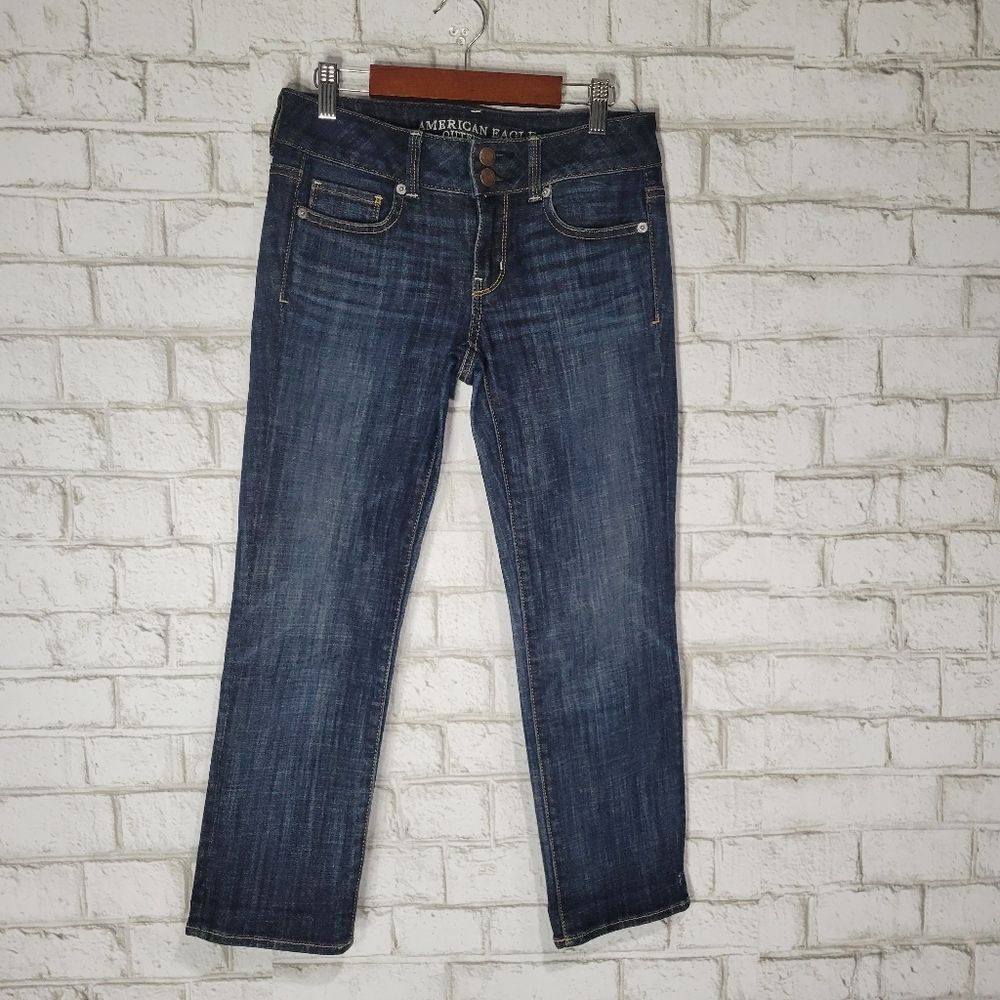 AEO artist crop jeans